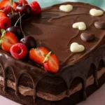 Beautifully decorated cake heart cake for special celebrations